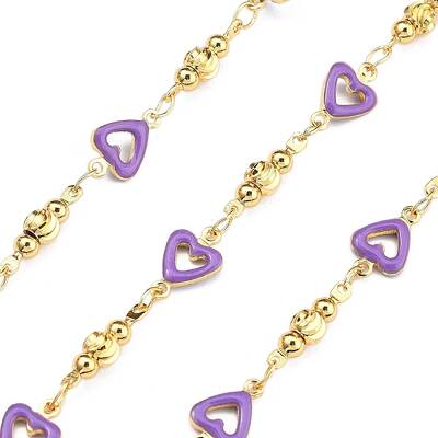 Brass Heart Link Chains