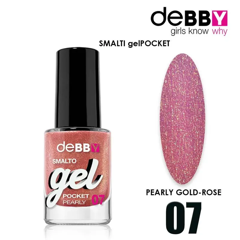 Debby Gel Polish Pocket 07 Pearly Gold-Rose