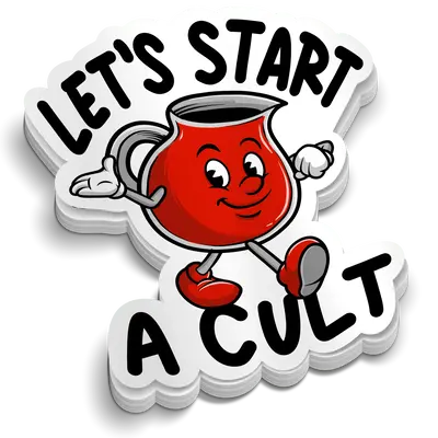 Let's Start a Cult - Hard Hat Decal