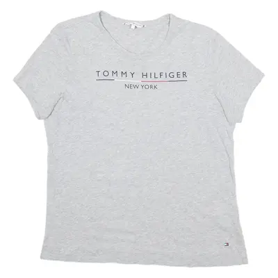 TOMMY HILFIGER Womens T-Shirt Grey M