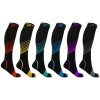 Extreme Fit Ultra V-Striped Socks (6-Pairs) - Breathable, 15-20mmHg Compression for All-Day Comfort