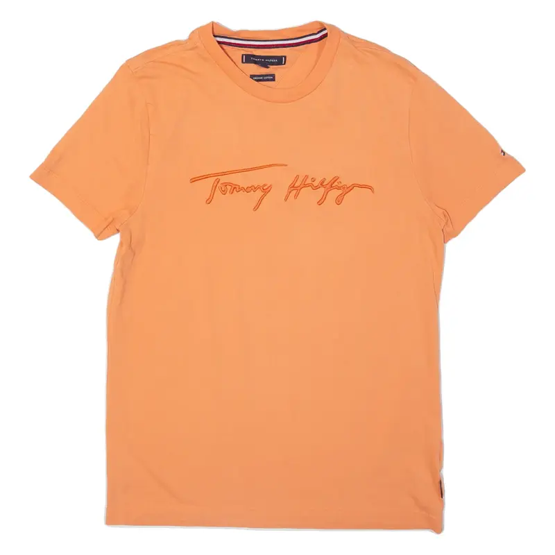 TOMMY HILFIGER Womens T-Shirt Orange M