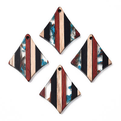Resin & Walnut Wood Pendants