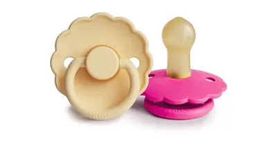 Frigg Daisy Size 1:0-6 Months Pacifier Pale Daffodil/Fuchsia