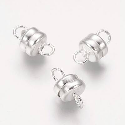 Column Brass Magnetic Clasps with Loops