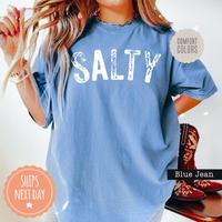 Comfort Color Salty Tshirt, Trendy Beach Shirt ,Summer Tee, Vacation Shirt, Preppy Clothes For Girls - Cute Summer Outfits Fo...