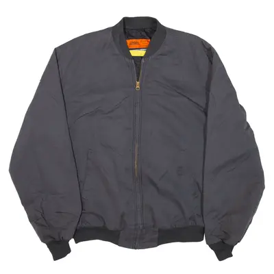 CINTAS Quilted Lined Workwear Bomber Jacket Grey Mens M