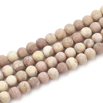 Natural Wood Lace Stone Beads Strands