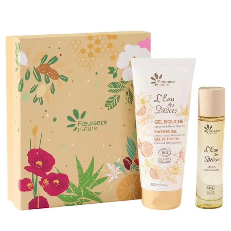 Fleurance nature L'Eau des Délices Citrus and white flowers gift set