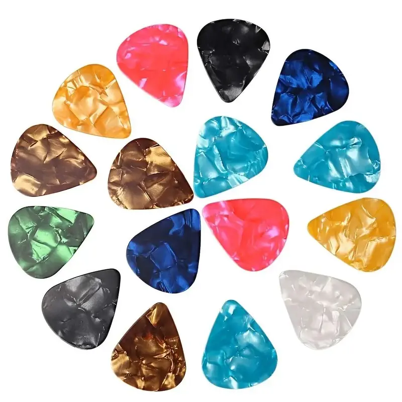 1 Set Random Color Guitar Pick, Ukulele Guitar Pick Plectrums, Suitable for Bass Electric Guitar Musical Gift for Friends Gui...