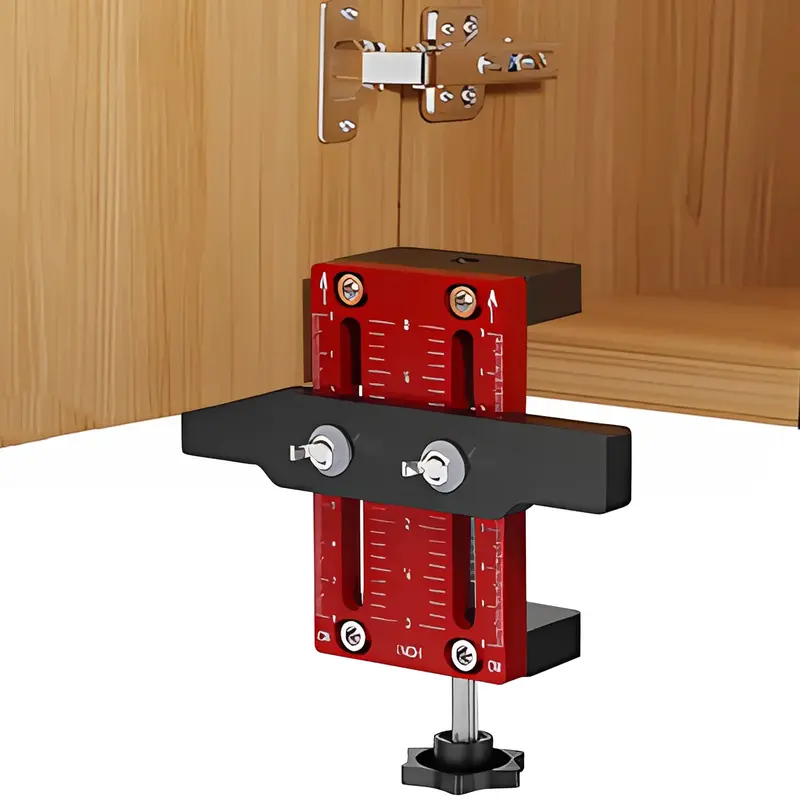 Adjustable Cabinet Door Installation Positioner, Aluminum Alloy Cabinet Hardware Jig, Cabinet Door Mount Locator Versatile Ha...
