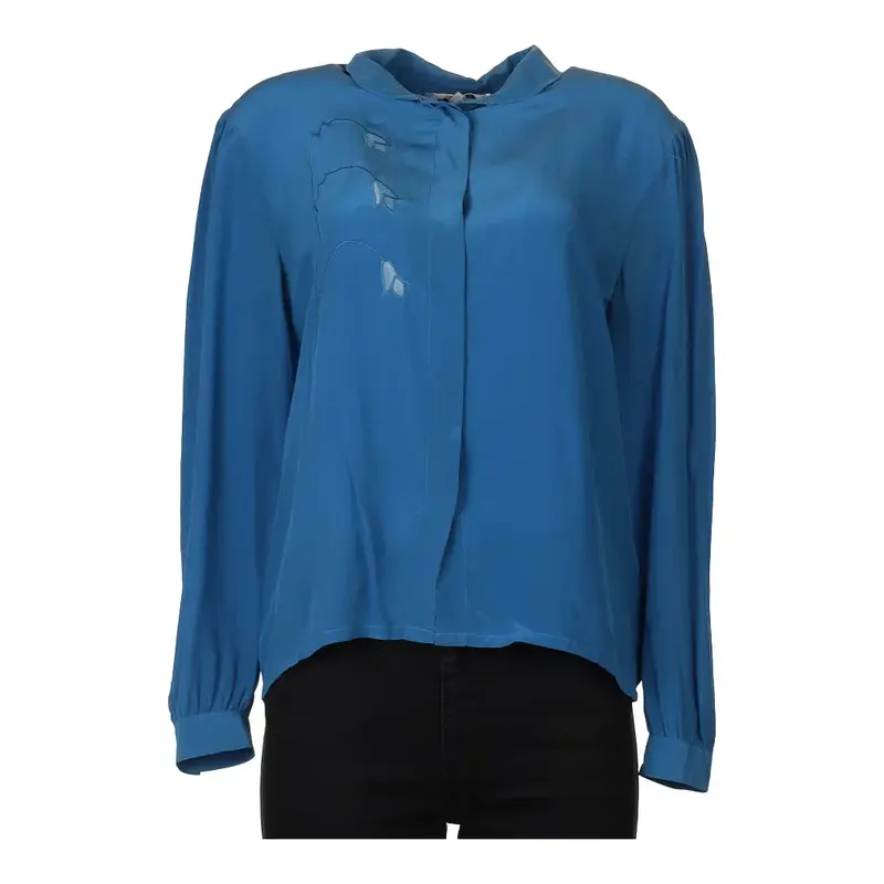 Paolo Prisco Shirt - Large Blue Silk