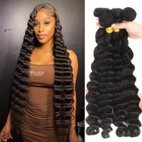Loose  Wave Bundles Human Hair 5 Bundles 26 28 30 32 Inch 100% Unprocessed Brazilian Virgin Human Hair Bundles,Loose Deep Wav...