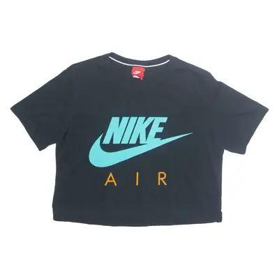 NIKE Cropped Womens T-Shirt Black S