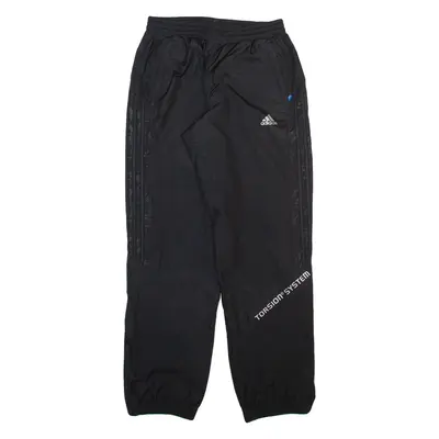 ADIDAS Mens Track Pants Black Tapered S W26 L30