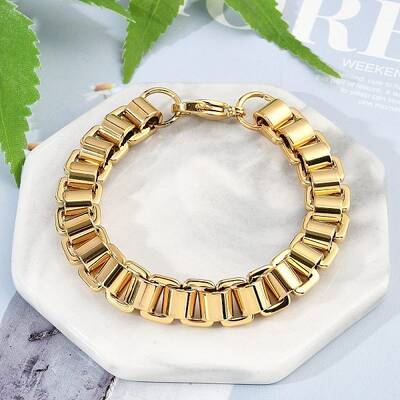 304 Stainless Steel Box Chain Bracelets for Women Men