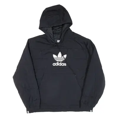 ADIDAS Mens Anorak Jacket Black Hooded M