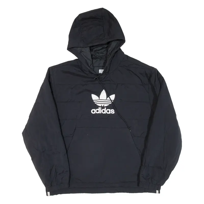 ADIDAS Mens Anorak Jacket Black Hooded M