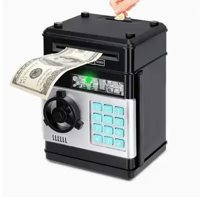 Electronic Piggy Bank with Password Code Lock | Kids Coin Money Savings Box Safe Cash Coin Can Toy, Mini ATM Banks for 3 4 5 ...