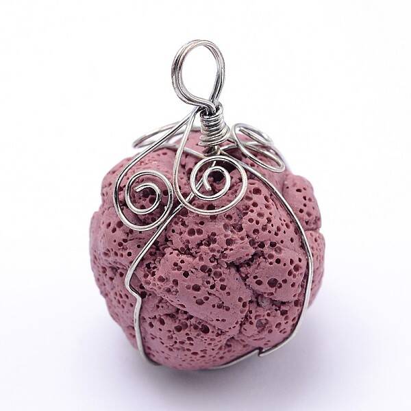 Irregular Synthetic Lava Rock Big Pendants