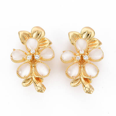 Brass Micro Pave Clear Cubic Zirconia Twister Clasps
