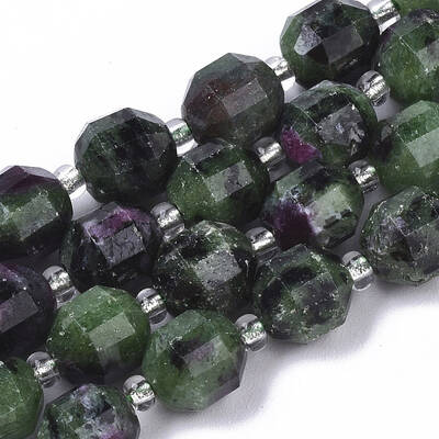 Natural Ruby in Zoisite Beads Strands