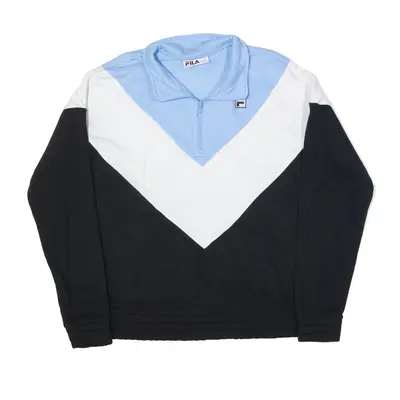 FILA Sweatshirt Blue 1/4 Zip Womens 2XL