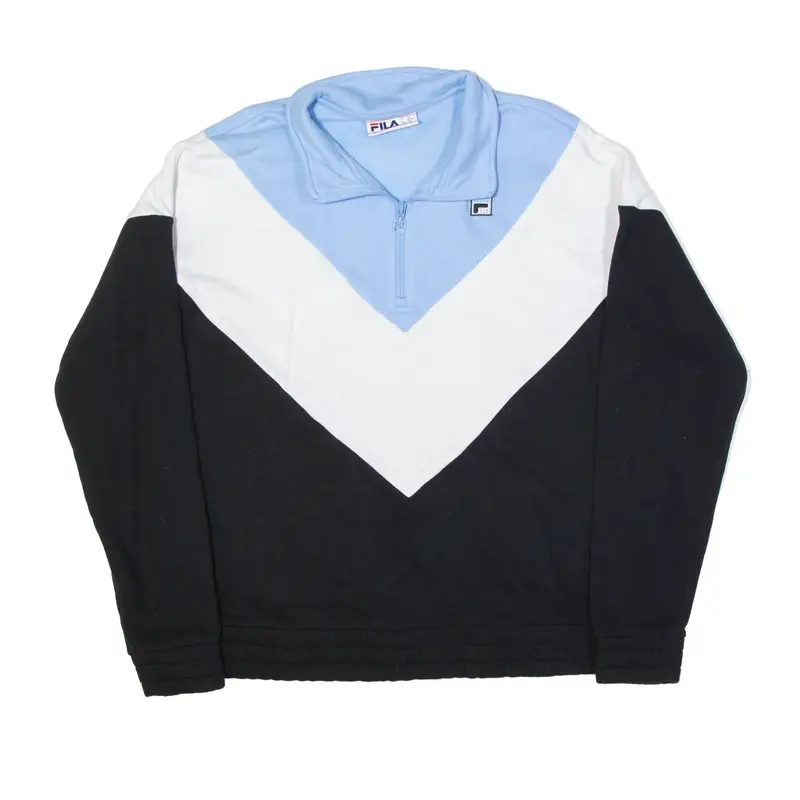 FILA Sweatshirt Blue 1/4 Zip Womens 2XL