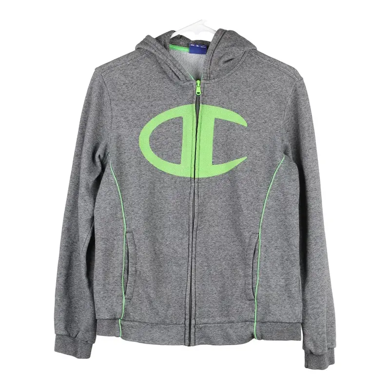 Age 13-14 Champion Hoodie - XL Grey Cotton Blend