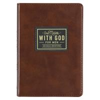 One Minute with God for Men 365 Devotions, Brown Faux Leather Flexcover -- Christian Art Gifts - Leather