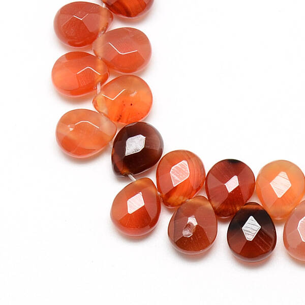Dyed Natural Red Agate Gemstone Beads Strands