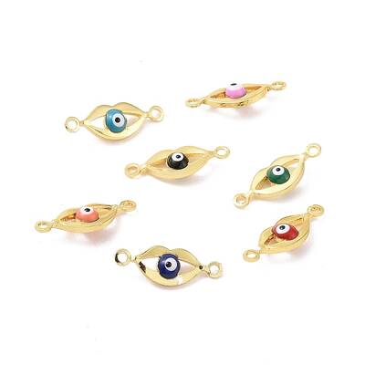 Brass Enamel Connector Charms