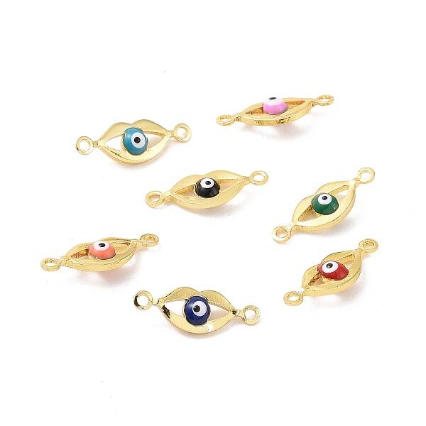 Brass Enamel Connector Charms