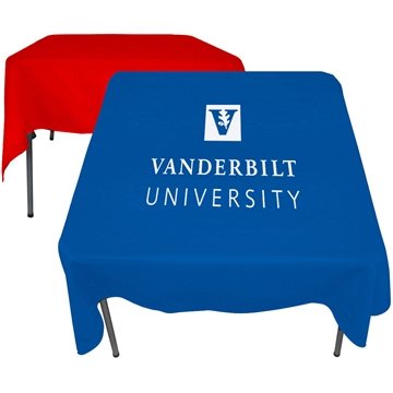 1 Promotional Square Table Cover - Poly Cotton Blend