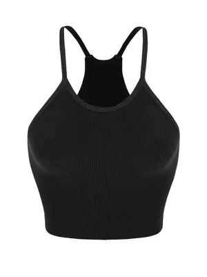 Women's Solid Wireless Sports Bra, Breathable Comfortable Sports Top for Yoga Gym Workout Tennis Pickleball, Ladies Sportswea...