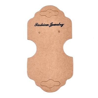 Folding Kraft Paper Jewelry Display Cards with Hanging Hole