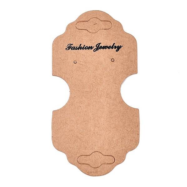 Folding Kraft Paper Jewelry Display Cards with Hanging Hole