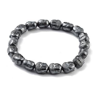 Non-Magnetic Synthetic Hematite Beaded Stretch Bracelets