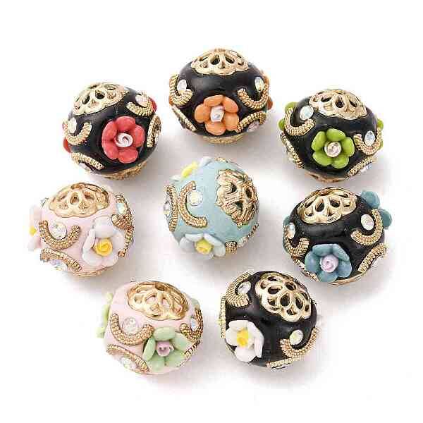 Handmade Resin Indonesia Round Beads