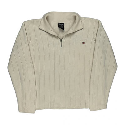 Ralph Lauren 1/4 Zip - XL Cream Cotton