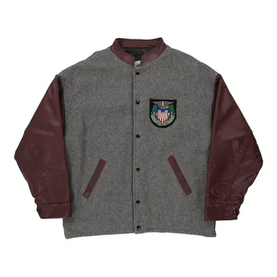Daigle Varsity Jacket - XL Grey Wool