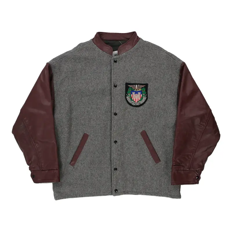 Daigle Varsity Jacket - XL Grey Wool