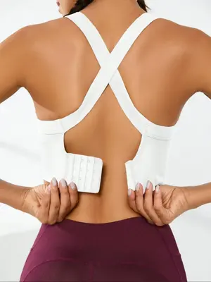 Women's Criss Cross Cut Out Sports Vest, Solid Color Sleeveless Sports Top for Yoga Gym Workout, Ladies Sportswear Clothing f...
