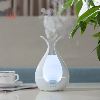Home Office Humidifier Small Essential Oil Night Light Aroma Diffuser | Color: Colorful white | Style: US