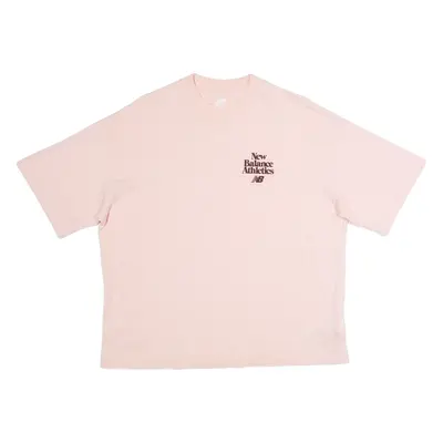 NEW BALANCE Womens T-Shirt Pink Crew Neck M