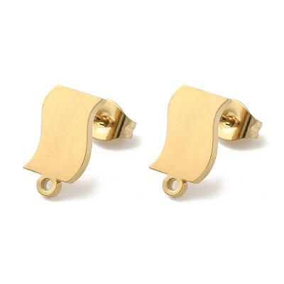Ion Plating(IP) 304 Stainless Steel Stud Earring Findings