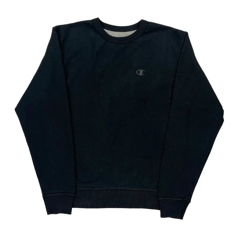 Champion Sweatshirt - Small Black Cotton Blend