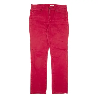 DKNY Jeans Red Denim Slim Straight Womens W32 L30