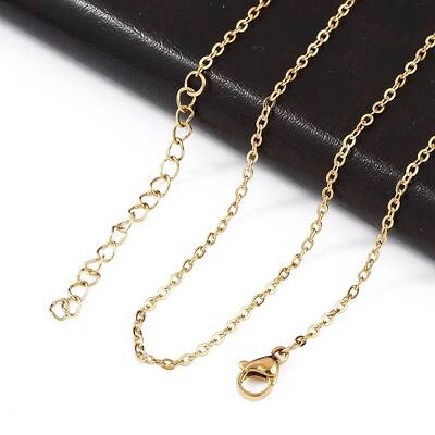 Ion Plating(IP) 304 Stainless Steel Cable Chain Necklace