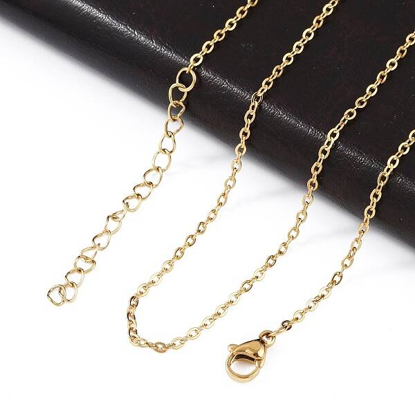 Ion Plating(IP) 304 Stainless Steel Cable Chain Necklace